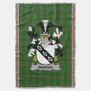 Cobertor Irish Waring Casaco of Arms Family Crest Irlanda