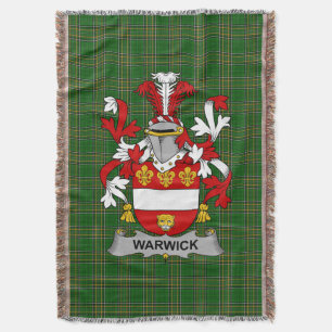 Cobertor Irish Warwick Casaco do Serviço Familiar de Armas 