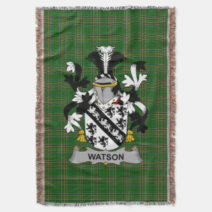 Cobertor Irish Watson Casaco da Família de Armas Crest Irla