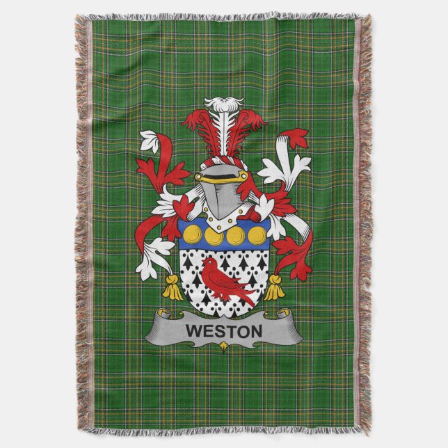 Cobertor Irish Weston Casaco do Serviço Familiar de Armas I (Frente Vertical)
