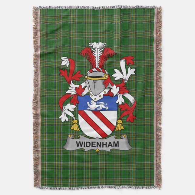 Cobertor Irish Widenham Casaco do Serviço Familiar de Armas (Frente Vertical)