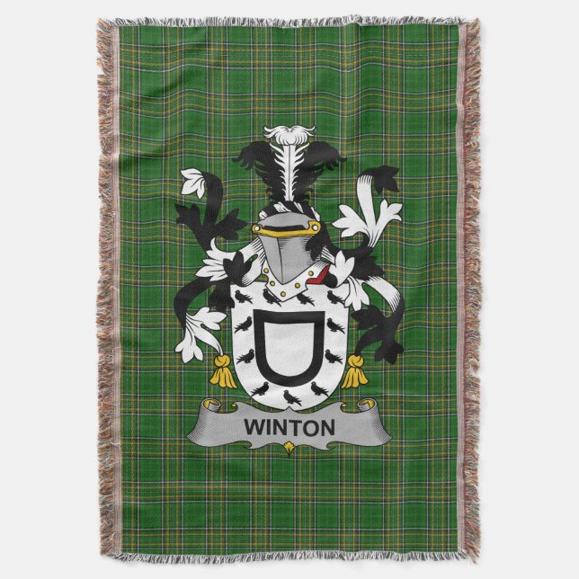 Cobertor Irish Winton Casaco do Serviço Familiar de Armas I (Frente Vertical)
