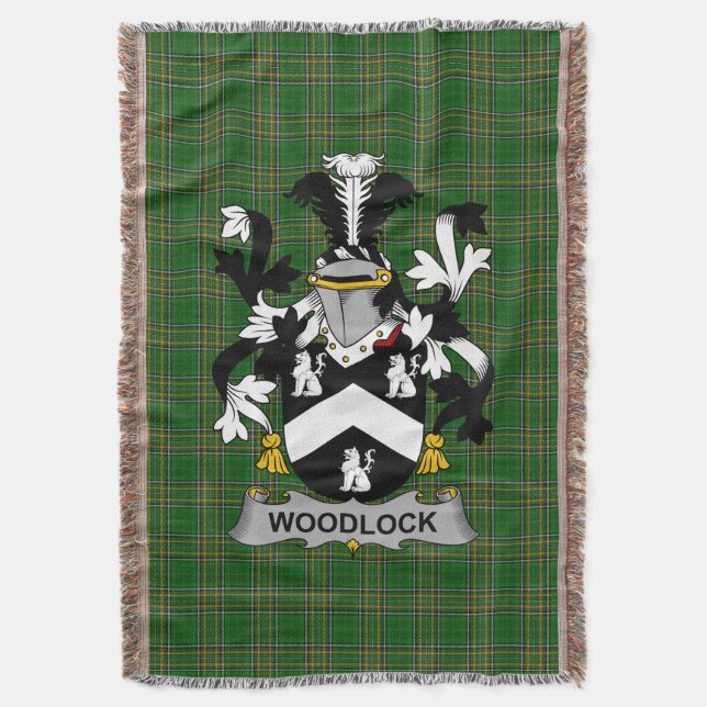 Cobertor Irish Woodlock Casaco do Serviço Familiar de Armas (Frente Vertical)