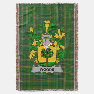 Cobertor Irish Woods Casaco do Serviço Familiar de Armas Ir