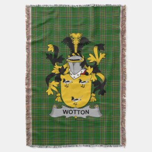 Cobertor Irish Wotton, Casaco do Serviço Familiar de Armas 