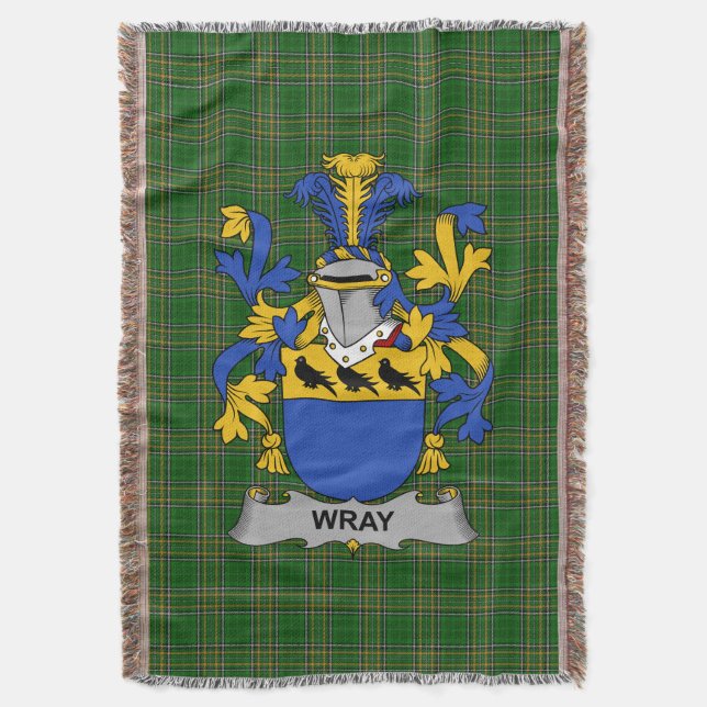 Cobertor Irish Wray Casaco do Serviço Familiar de Armas Irl (Frente Vertical)
