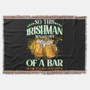 Cobertor Irlandês Bebendo Cerveja Dia de São Patrício