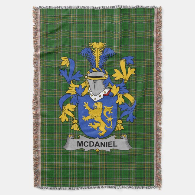 Cobertor Irlandês McDaniel ou Daniel Casaco de Armas Famili (Frente Vertical)