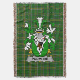 Cobertor Irlandês Podmore Casaco de Arms Family Crest Irlan