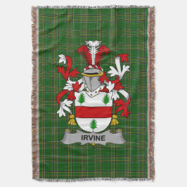 Cobertor Irvine Irvine Casaco da Irish Arms Family Crest Ir