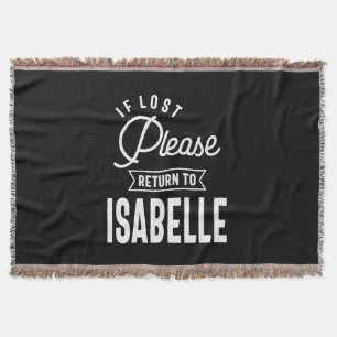 Cobertor Isabelle - Nome Personalizado Presente de Anivers