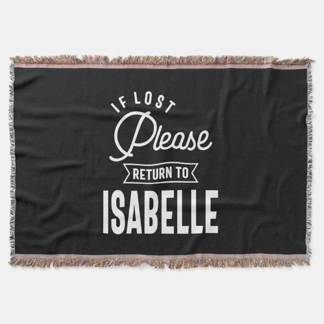 Cobertor Isabelle Personalised Name Birthday Gift (Frente)