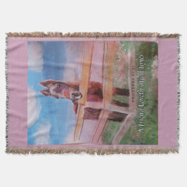 Cobertor Jamie doce garota, cavalo amigo