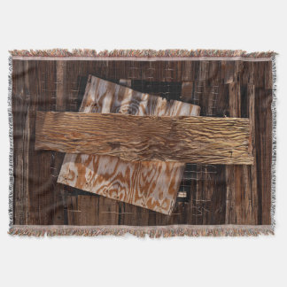 Cobertor Janela Embaralada da Casa de Madeira Antiga