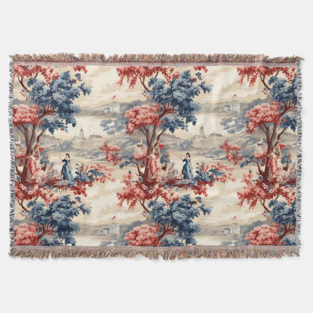 Cobertor Jardim Americano Toile  (Frente)