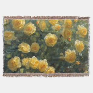 Cobertor Jardim de Rosas Amarelas