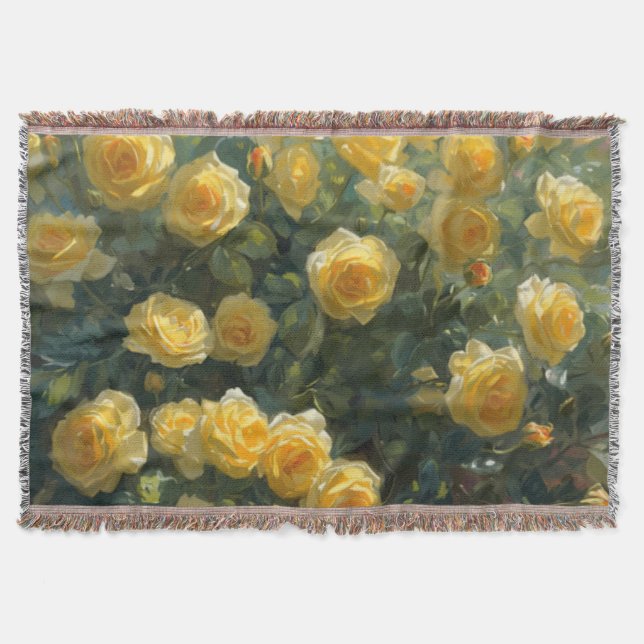 Cobertor Jardim de Rosas Amarelas (Frente)