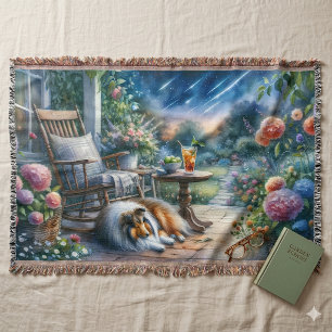 Cobertor Jardim Estrelado Varanda Abrigo Sheltie Sonho