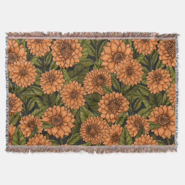 Cobertor Jardim Orange Dahlia (Frente)