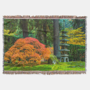Cobertor Jardins Japoneses no Outono em Portland, Oregon