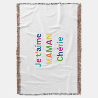 Cobertor "Je t'aime MAMA chérie" Cute Throw Blanket