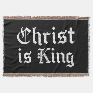 Cobertor Jesus Cristo É Rei Arte Grunge Gothic Blackletter