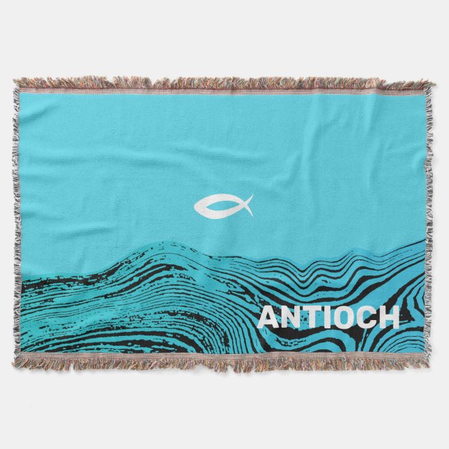 Cobertor Jesus Fish Wavy Watts (Frente)