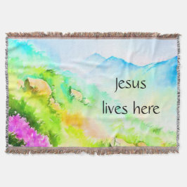 Cobertor Jesus mora aqui