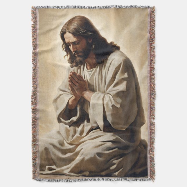 Cobertor Jesus Rezando Lança (Frente Vertical)