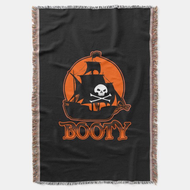 Cobertor Jogador de Booty do Halloween Pirate (Frente Vertical)