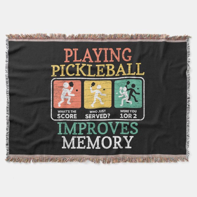 Cobertor Jogando Pickleball Melhora a Memória (Frente)
