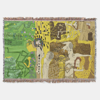 Cobertor Jogue o homem de dança de funk no chão verde