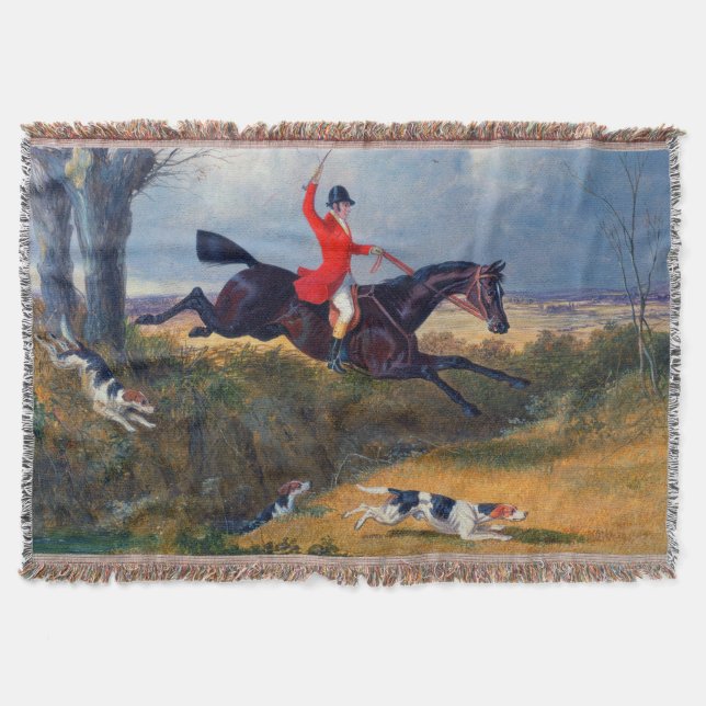 Cobertor John Frederick Herring Caça à Raposa Ultrapassando (Frente)