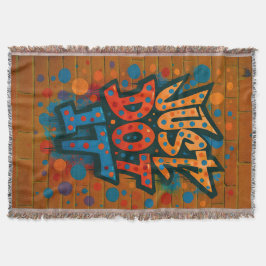 Cobertor Just Dot It - Dot Day Colorful Graffiti Street Art