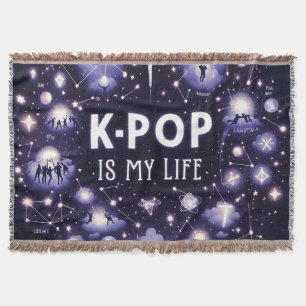 Cobertor K-pop é minha vida flutuando entre as estrelas