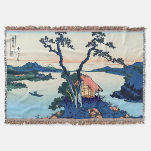 Cobertor Katsushika Hokusai - Lago Suwa na província de Sh
