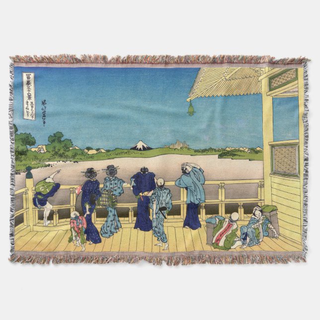Cobertor Katsushika Hokusai - Sazai hall, Temple 500 Rakan (Frente)