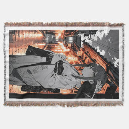 Cobertor KAWAII Japanese Girl throw blanket