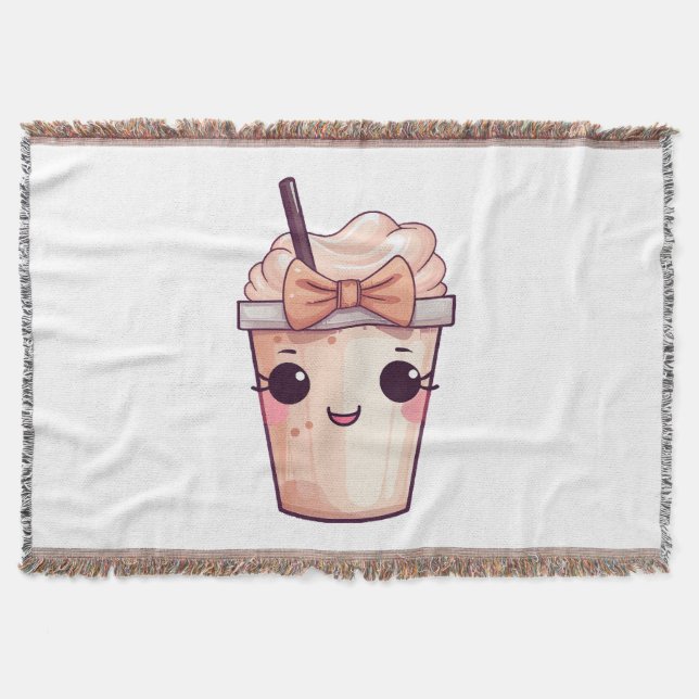 Cobertor Kawaii Sorriso Frappe (Frente)