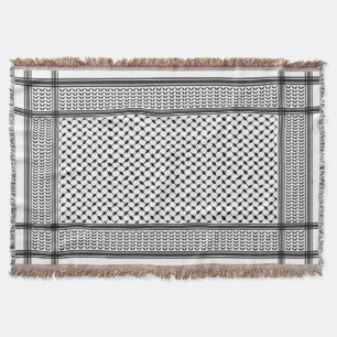 Cobertor Keffiyeh Palestine - Padrão Negro