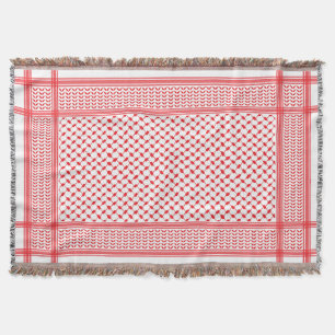 Cobertor Keffiyeh Palestine - Padrão Vermelho