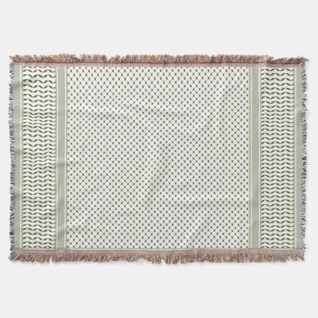 Cobertor Keffiyeh Verde Oliva (Frente)