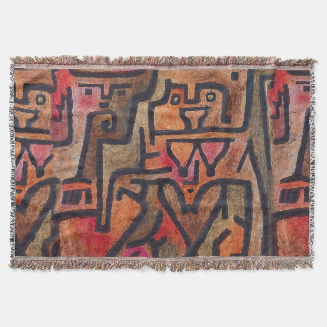 Cobertor Klee Abstrato Forest Expressionista Arte Moderna (Frente)