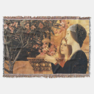 Cobertor Klimt Duas Meninas com Oleandro Arte Nova