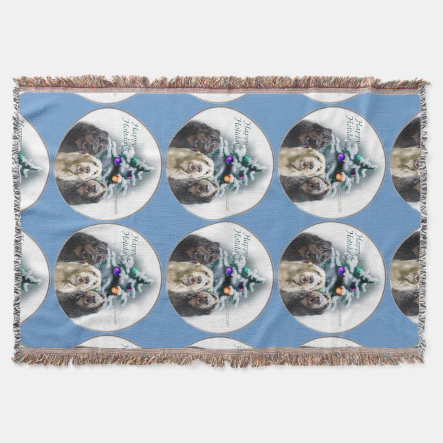 Cobertor Labradoodle Christmas (Frente)