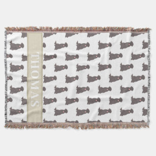 Cobertor Labrador Personalizado (Castanho Chocolate)