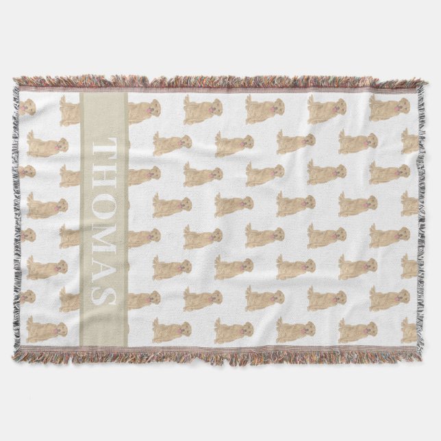 Cobertor Labrador personalizado (Dudley) (Frente)