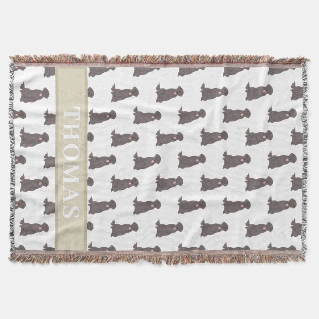 Cobertor Labrador Personalizado (Marrom Chocolate) (Frente)