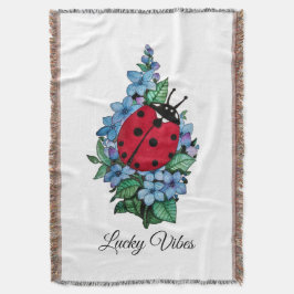 Cobertor Lagybird Cute De Cana-De-Vinho Com Flores Selvagen