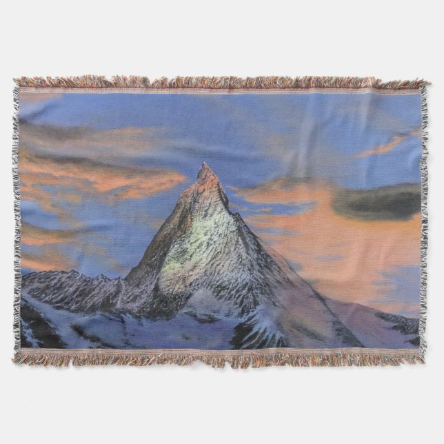 Cobertor Lança-Lhe - "A Matterhorn No Sunset" (Frente)